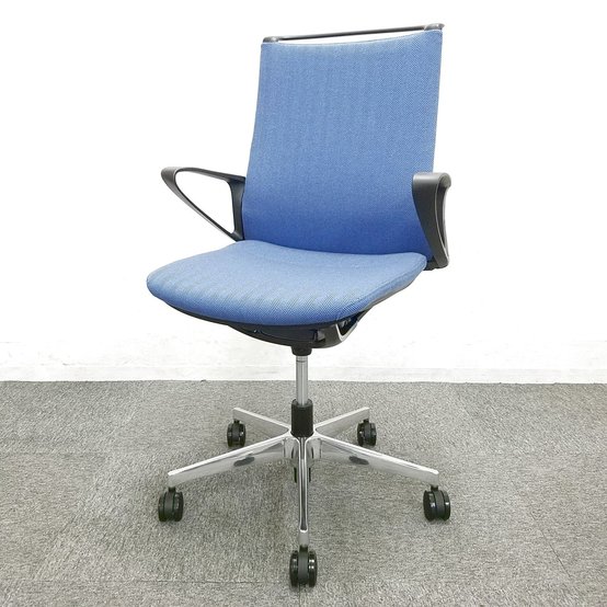 【中古】モード（アルミ脚）  CA25BR FWJ4 オカムラ（okamura） 肘付ミドルバックチェア