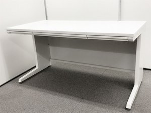 【ワークスペース充実！】オカムラ製｜平机 W1400mmサイズ　ホワイト　※人気商品入荷！【定番デスク】