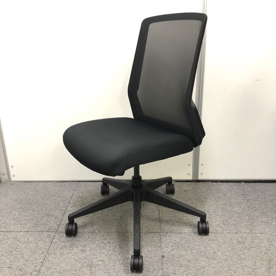 【新古】STM STM-45BK 井上金庫 肘無ローバックチェア