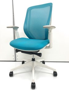 【3脚限定】オカムラ｜シルフィー｜ライトブルーカラー｜肘付きハイバックチェア！！【関西在庫数ナンバーワン・尼崎店】