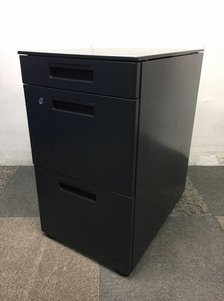 フリーアドレスデスク用　A4ファイル2段収納可能　ロット　大量入荷　新規購入　入れ替え　流行りのブラックカラー　おすすめ