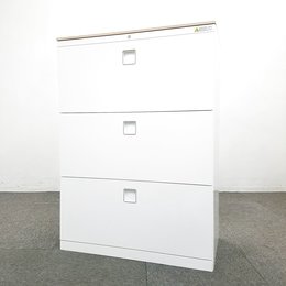 【1台入荷】オカムラの定番キャビネット入荷！中古　書庫　両開き　ホワイト　オフィス　事務　レクトライン W800　D450