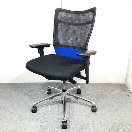 【中古】フィーゴメッシュ   オカムラ（okamura） 肘付ミドルバックチェア