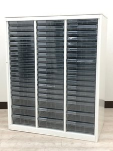 【中古】レクトライン  オカムラ/okamura クリスタルトレーキャビネット 
【書類を小分けに整理】整理整頓にお困りな方！！
