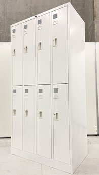 【1台のみ入荷！】 内田洋行 8人用ロッカー シリンダー錠 ホワイト 【中古品】【新大阪】【北区】【淀川区】【北摂】【起業】