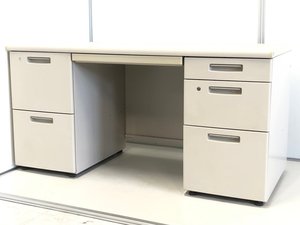 【定番商品】コクヨ製　新BS　両袖机【幅1400mm】【上長席にお勧め！】【A4ファイル収納可能】